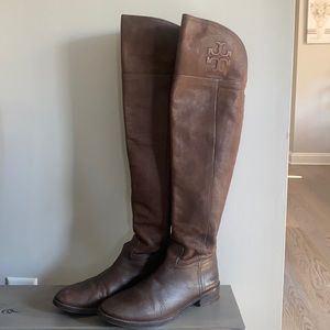 Pre owned Tory Burch riding boots over the knee size 9
